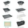 HAWOK 8-Piece Nonstick Bakeware Set, Carbon Steel Bake Set 8-Piece with Round Cake Pan, Square Cake Pan, Loaf Pan, Muffin Pan, Cookie Sheet