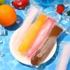 320 Pcs Disposable Beverage Packaging Bag Ice Popsicle Mold Bags with 2 Pcs Orange Funnels DIY Ice Lolly Bags BPA Free Freezer Tubes With Zip Seals fo