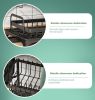 Multifunctional Dish Rack, Rustproof Kitchen Dish Drying Rack with Drainboard