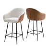 26.5'' Modern - Style counter height bar stools, with comfortable upholstery,durable metal legs ensure stability