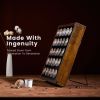 K Cup Holder, Kcup Coffee Pods Holder, Wooden K Cup Holders Holds 25 Pods, K Cup Storage Rack Made of Wood and Acrylic