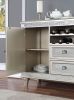 Contemporary Silver 1pc Server Solidwood Storage Drawers Mirror Tile Accents Server Dining Room Furniture