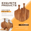 Antibacterial, durable pizza and cutting board with a thickness of 2.8 cm, dimensions 40×25×1.2 cm; made from acacia wood for eco-friendly