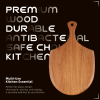 Antibacterial, durable pizza and cutting board with a thickness of 2.8 cm, dimensions 40×25×1.2 cm; made from acacia wood for eco-friendly