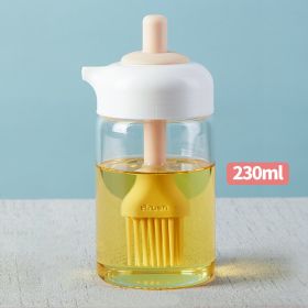 1pc Oil Dispenser; 2 In 1 Wide Opening Bottle With Silicone Brush; Glass Condiment Bottles For Kitchen Cooking; BBQ; Baking (Color: pink)
