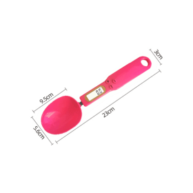 500g; LCD Electronic Digital Spoon Scale; Digital Measuring Spoon; Kitchen Scale Weighted Gram Spoon (Batteries Are Not Included) (Color: pink)