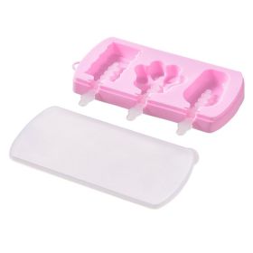 1pc Ice Cream Mold; Handmade DIY Making Ice Ball; Cute Cartoon Grinder; Household Silicone Ice Stick; Ice Ball; Homemade Ice Cube; Cheese Pastry Model (Color: Pink-Ice Cream Mold)