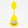 1pc Tea Infuser Silicone Handle Stainless Steel Strainer Drip Tray Included - Loose Tea Steeper - Best Tea Infuser For Loose Leaf Or Herbal Tea