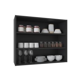 Ida Wall Shelf, 3 Shelves (Color: Black)