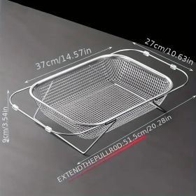 "Heavy-Duty Sink Basket - Commercial Style Adjustable Drain Rack for Home Use" (Capacity: xl)