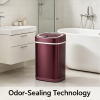 Automatic Sensor Trash Can, Stainless Steel Touch-Free Garbage Bin with Odor Sealing Lid