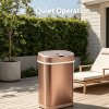 Automatic Sensor Trash Can, Stainless Steel Touch-Free Garbage Bin with Odor Sealing Lid