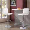 The high bar stool has a height-adjustable function. They are suitable for use with kitchen islands, family leisure areas or small coffee bars