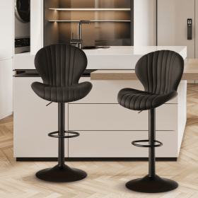 The dining chair is made of comfortable and soft material (Color: Black-2pcs)