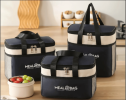 3-piece thick aluminum foil insulated lunch box bag, suitable for office workers, large capacity waterproof portable lunch box bag
