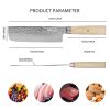 Qulajoy Nakiri Knife 6.9 Inch, Professional Vegetable Knife Japanese Kitchen Knives 67-Layers Damascus Chef Knife
