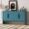 4-Door Large Storage Retro Sideboard with Adjustable Shelves and Long Handles for Kitchen,Dining Room and Living Room