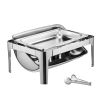 Roll Top Chafing Dish Buffet Complete Set, 9Qt Stainless Steel Chafer with Full Size Pan
