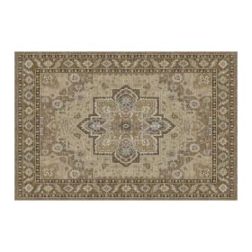 1PC Bohemian Vintage Watercolor Doormat - Non-Slip Soft Rug, Stain-Resistant Washable Mat for Entryway, Kitchen, Living Room, Laundry & Bathroom (colour: KSX-9-12-10, size: 9*12ft/274*366cm)