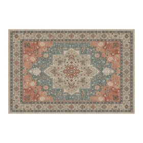 1PC Bohemian Vintage Watercolor Doormat - Non-Slip Soft Rug, Stain-Resistant Washable Mat for Entryway, Kitchen, Living Room, Laundry & Bathroom (colour: KSX-9-12-2, size: 9*12ft/274*366cm)