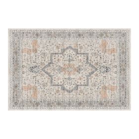 1PC Bohemian Vintage Watercolor Doormat - Non-Slip Soft Rug, Stain-Resistant Washable Mat for Entryway, Kitchen, Living Room, Laundry & Bathroom (colour: KSX-9-12-7, size: 9*12ft/274*366cm)