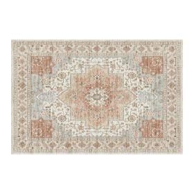 1PC Bohemian Vintage Watercolor Doormat - Non-Slip Soft Rug, Stain-Resistant Washable Mat for Entryway, Kitchen, Living Room, Laundry & Bathroom (colour: KSX-9-12-8, size: 9*12ft/274*366cm)