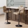 The back of the bar counter chair is equipped with a height-adjustable pull rod, which can be adapted to bars or islands of different heights