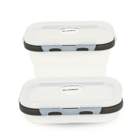 GLIDER LB White Bento Premium Lunch Box & Food Storage Containers (Color: White, size: small)