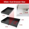 Expandable Pull out Cabinet Organizer Slide out Drawers Roll out Sliding Storage Self Carbon Steel with 12.2-20.5in Extendable Width 17lbs Max Load