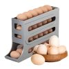 2pcs Kitchen Eggs Organizer 4-layer Slide Refrigerator Eggs Rack