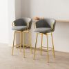 Dining Chairs Set of 2 Modern style 360°Swivel Bar Chairs with simple design, comfortable high stools, and flexible dining chairs suitable for bars