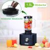 Küchenmaschine, 1100W Food Processor, 3.2L Schüssel &1,5L Behälter, Multifunktional mit Hacken, Schneiden, Kneten, Entsaften