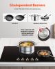 9200W 5 Burner Induction Cooktop Electric Countertop Burner Knob Control