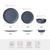 12-Piece Stoneware Dinner Plates Bowls Sets | Microwave & Dishwasher Safe | FDA Certified Non-Toxic Dinner Plates Bowls Set | Stackable Matte Glaze Ki