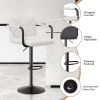 The back of the bar counter chair is equipped with a height-adjustable pull rod, which can be adapted to bars or islands of different heights