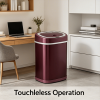 Automatic Sensor Trash Can, Stainless Steel Touch-Free Garbage Bin with Odor Sealing Lid